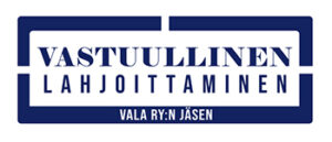 Vastuullinen Lahjoittaminen ry:n jäsentunnus.